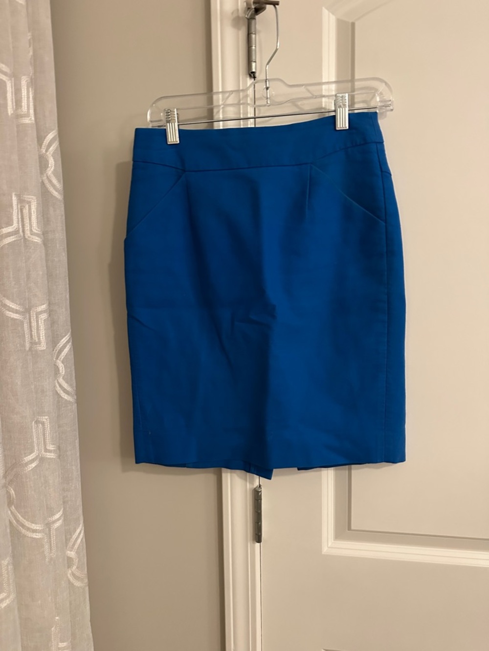 J. Crew Bold Cobalt Pencil Skirt